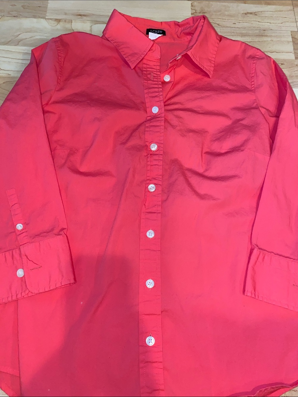 J. Crew women’s Bright Coral Button-Down Shirt